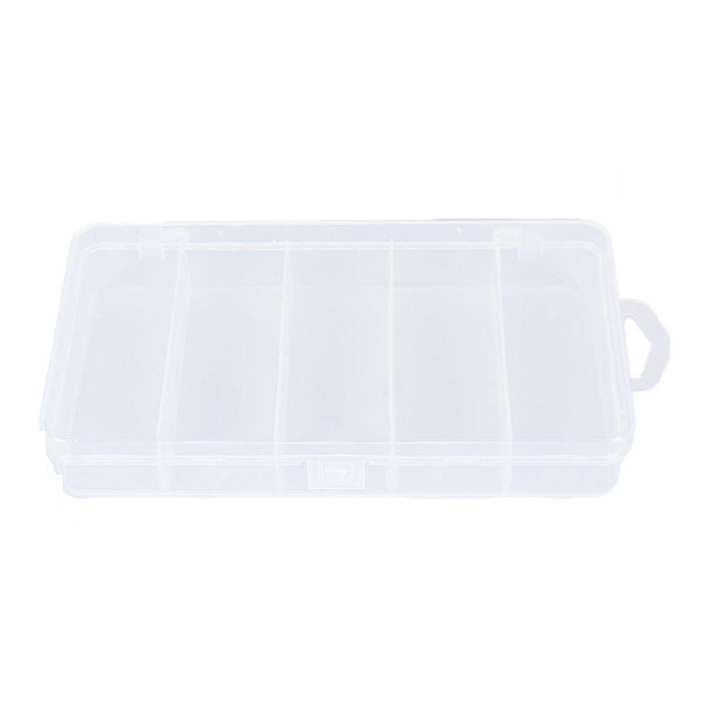 Lanfy Fishing Tackle Box Nyaman Kualitas Tinggi 5kisi Transparan Tahan Air Memancing Umpan Kotak Tempat Penyimpanan