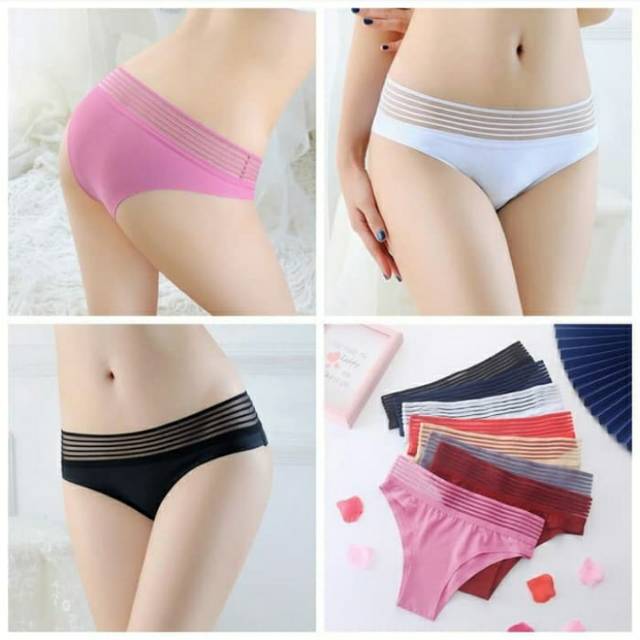 CELANA DALAM WANITA SEKSI PINGGANG TRANSPARAN