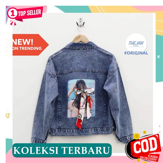 Jacket Jeans Jasmine | Jacket Jeans Korean Style | Jacket Jeans Premium Murah Real Pict ☁ Jaket Jean