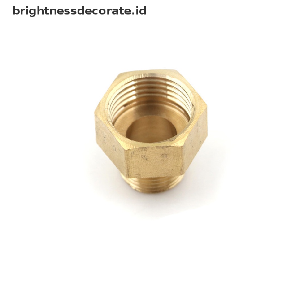 Adaptor Pipa Koneksi BSP Female Ke Male 1 / 2 &quot;3 / 8&quot; BSP Bahan Kuningan