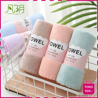 Tokoten - Handuk Muka Lembut Polos Dewasa Uk 30x70 Bahan Coral Fleece Quick Dry Towel