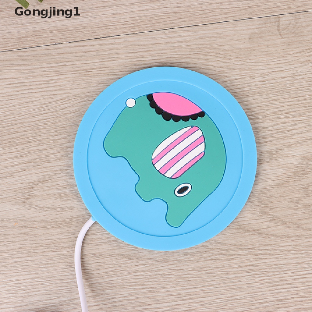 Gongjing1 Pad Penghangat Cangkir Kopi / Teh usb Motif Kartun Bahan Silikon