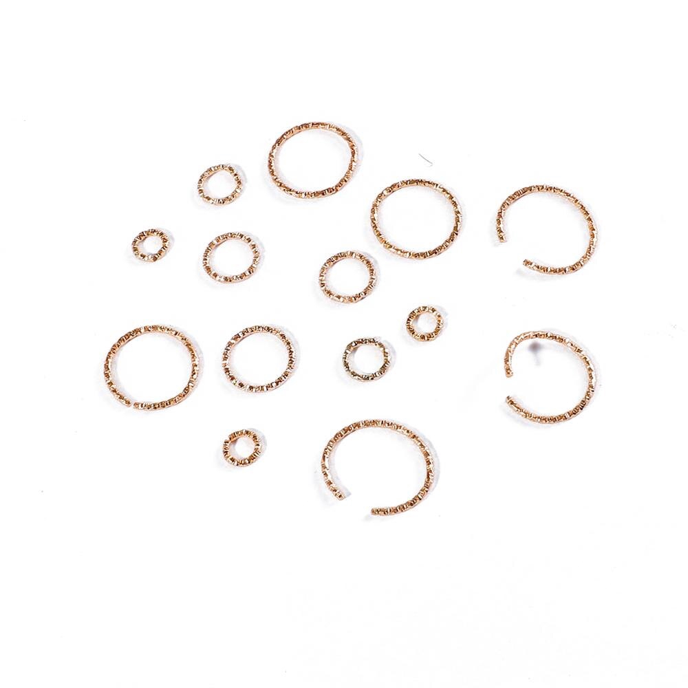 50 Pcs Cincin Konektor Jump Ring Bulat Warna Emas Perak Ukuran 8-20mm Untuk Membuat Perhiasan