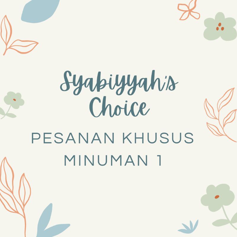 

pesanan khusus minuman