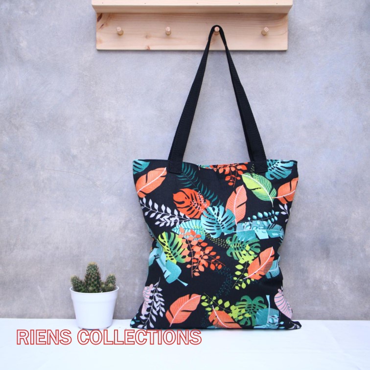 TAS KANVAS TOTEBAG KANVAS TAS SOUVENIR JOGJA MOTIF MONFIS. TAS CANVAS MOTIF TERBARU. Riens Collections