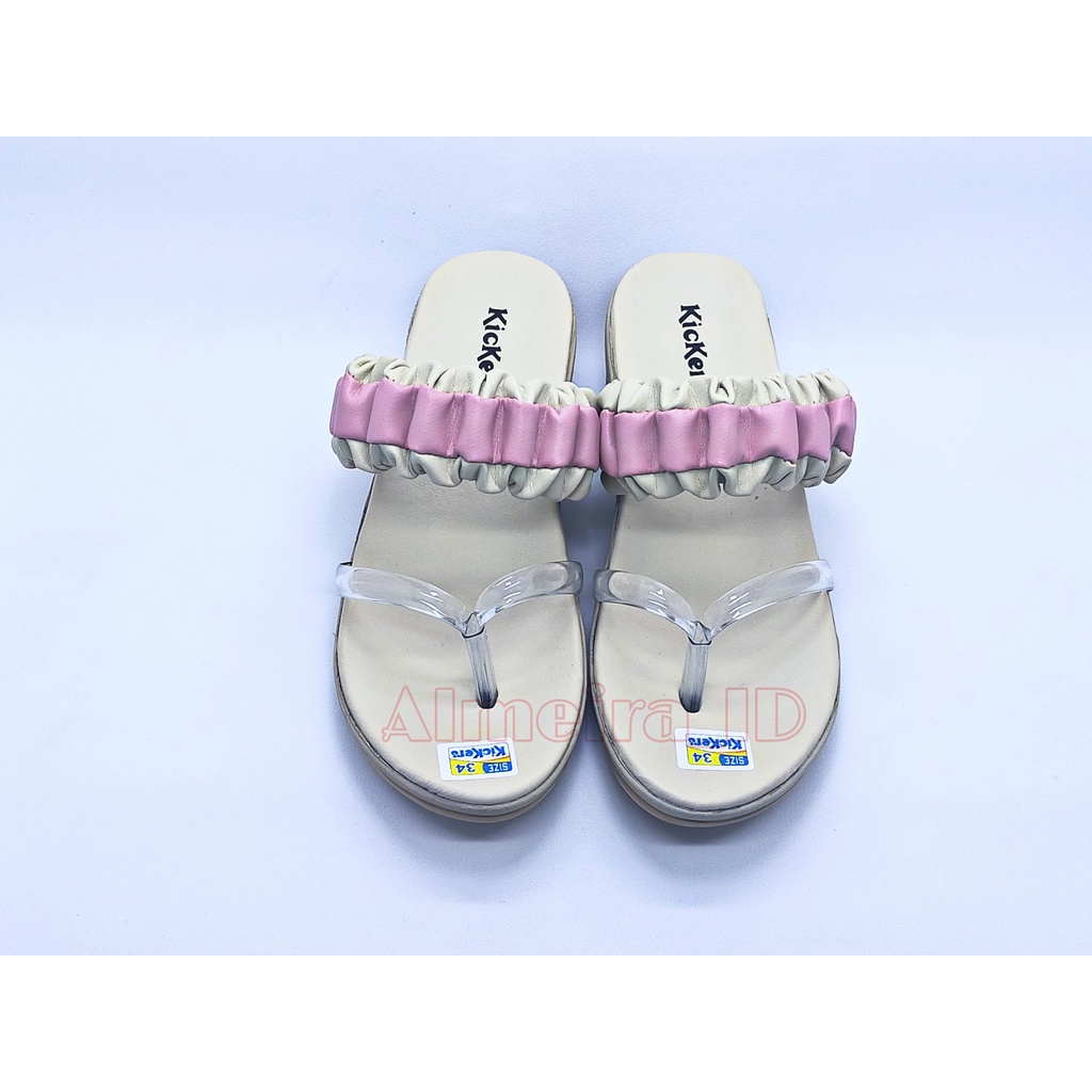 Sandal Anak Perempuan Wedges Jelly Kickers Ori | Sandal Anak Kekinian | Sandal Cewek Import