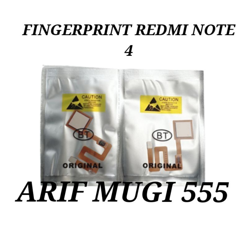 FLEXIBLE FLEXIBEL FINGERPRINT SIDIK JARI XIAOMI REDMI NOTE 4 ORIGINAL