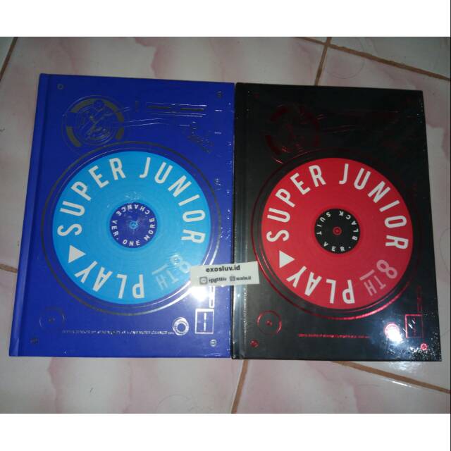 super junior 8th album play one more chance black suit + poster