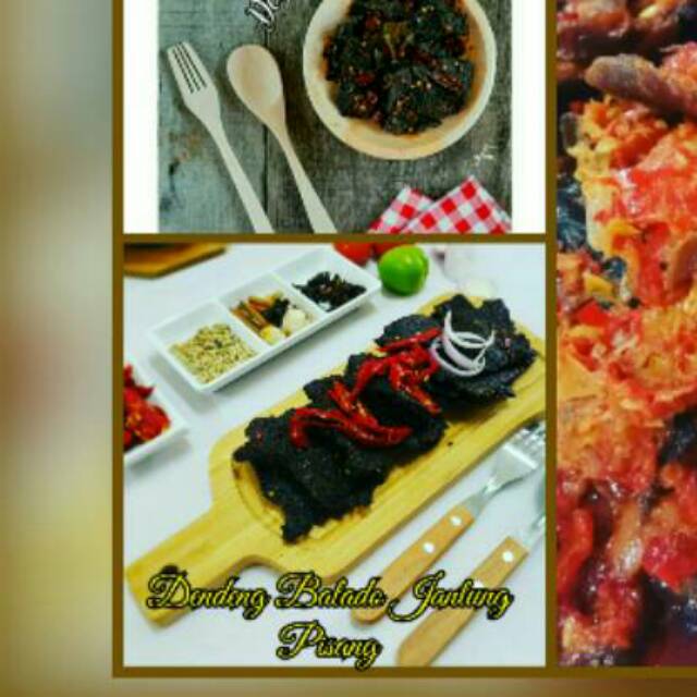 

Dendeng balado jantung pisang