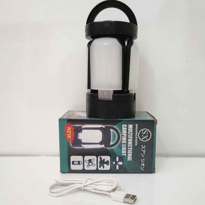 [BAYAR DI TEMPAT] LAMPU CAMPING SHUANGXIONG MULTIFUNCTIONAL RECHARGEABLE CAMPING LAMP