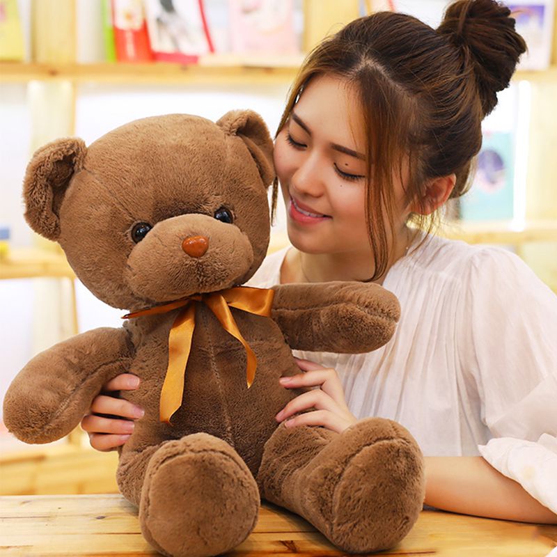 Lovely Teddy Bear Soft Plush Toy Stuffed Animals Toy Playmate Soothing Doll PP Cotton Kids Toys Christmas Birthday Gifts