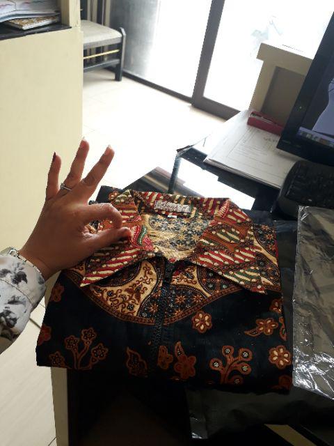 Terlaris Serut Genes Jelita Tunic Navbor Yelbor Whitbor Creambor Tunik Batik Modern Hrb030 Dolbi Dob