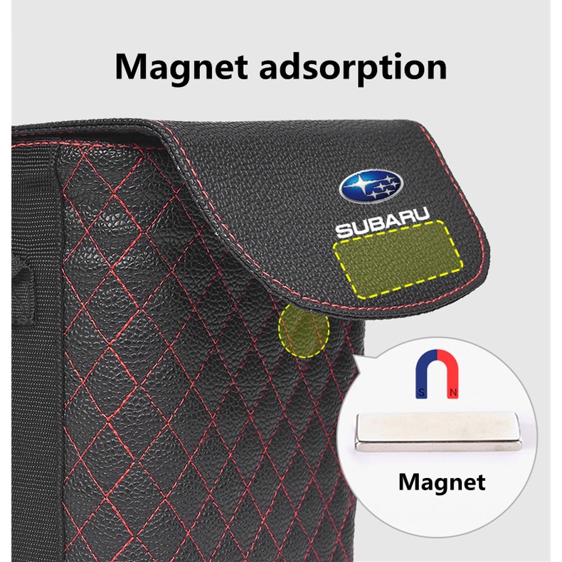 (G-CLUB) Tempat Sampah Bahan Kulit Tahan Air Untuk Mobil Subaru