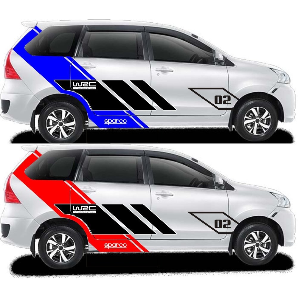 Cutting Sticker Xenia Avanza Brio Ayla Agya Wrc Racing Concept Berkualitas Shopee Indonesia