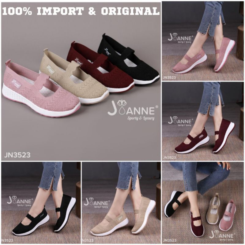 RESTOCK!! [ORIGINAL] JOANNE FlyKnit Flats Shoes Sepatu Wanita #JN3523