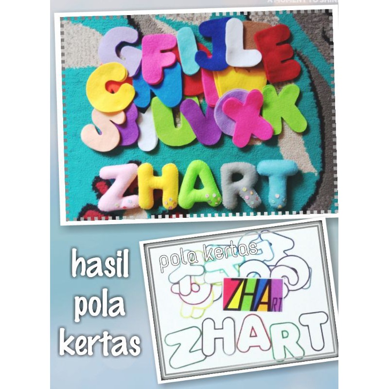 

pola huruf print warna 6-7cm