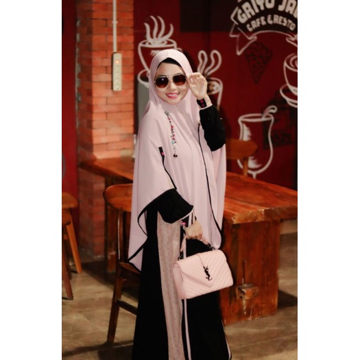 AULIA SET GAMIS MALIKA JETBLACK SPANISH ROSE