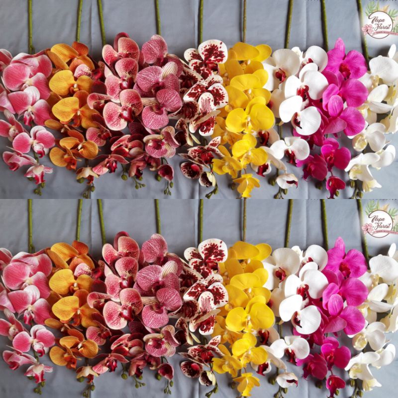 BUNGA ANGGREK LATEX K9 (PER TANGKAI) latex jumbo grosir murah bunga anggrek bulan artificial anggrek latex jum