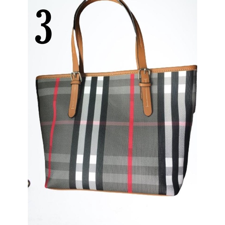 Tas Bahu Wanita Simple Motif Kotak-Kotak Import Premium#014