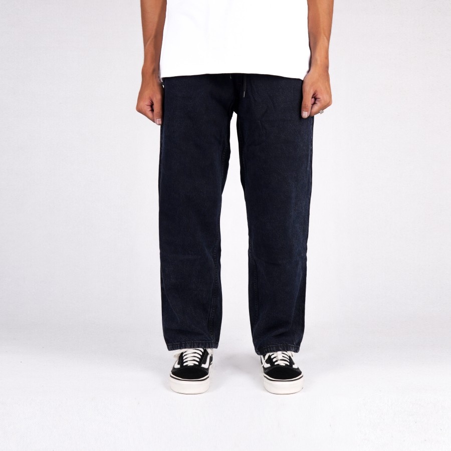 Superego Denim Pants Baggy Relaxed - Snow Black