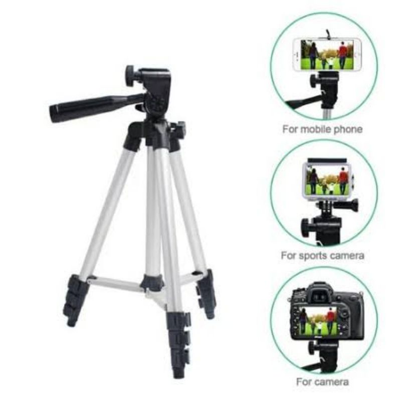 Tripod 1 Meter 1M 3110 Bahan Aluminium + Holder U + sarung