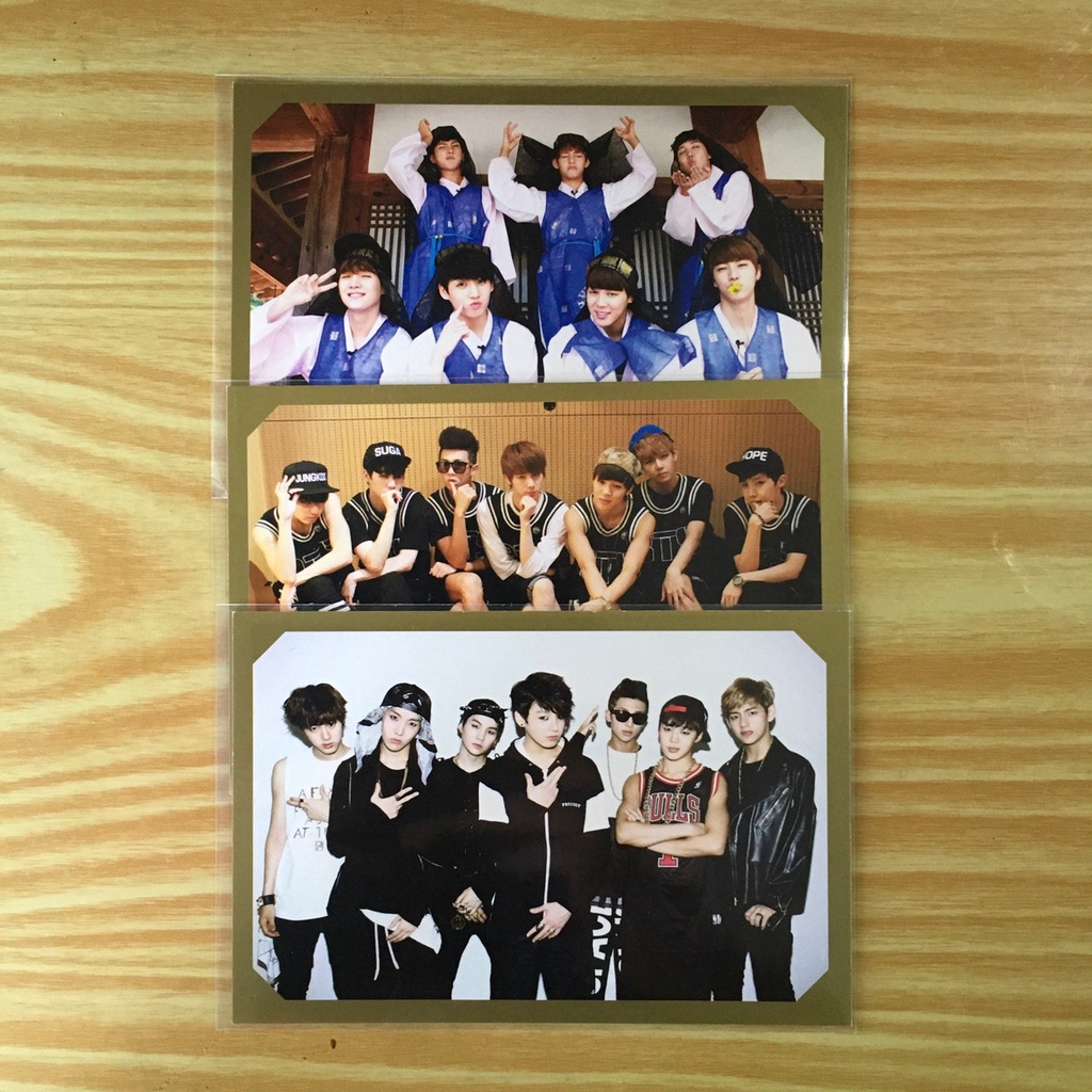OFFICIAL POSTCARD BTS GROUP OT7 MD DIARY 2014 JAMET HANBOK SET [SUPER RARE]
