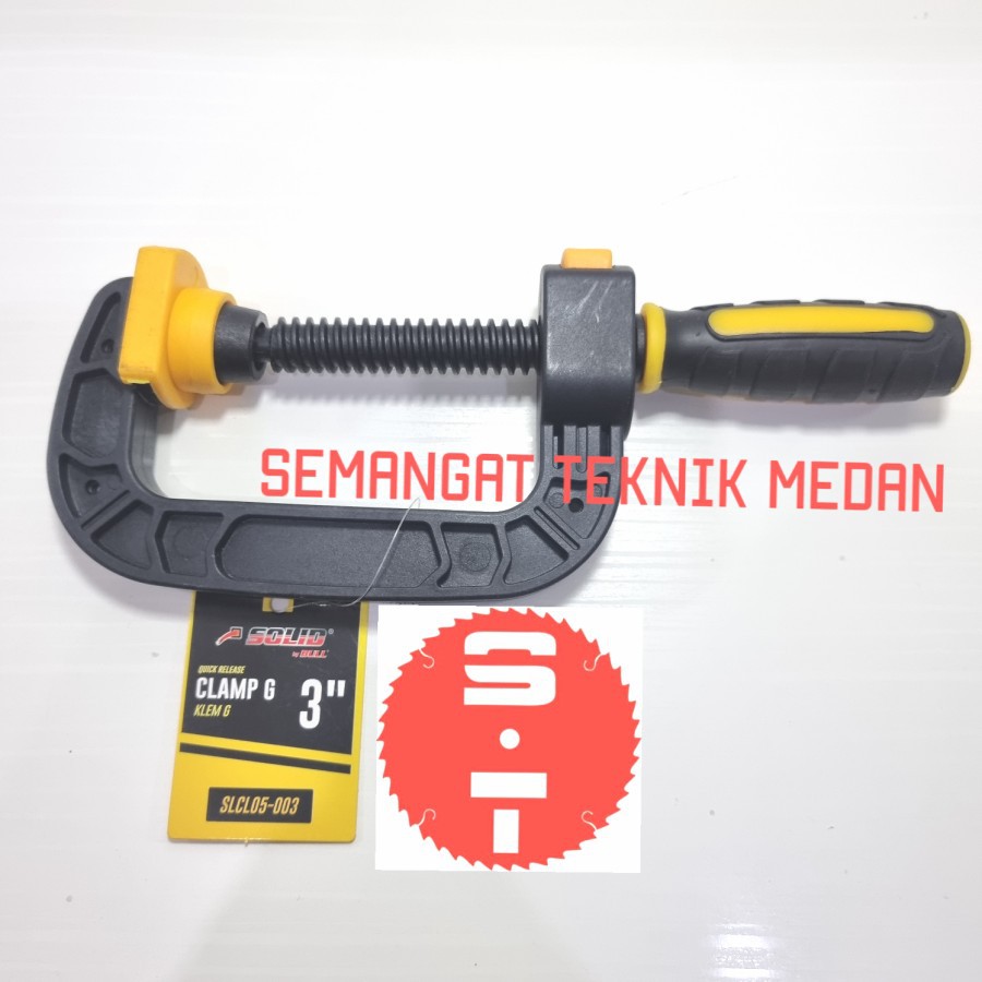 3" KLEM KAYU CATOK JEPIT PENJEPIT G CLAMP BAIS QUICK RELEASE 3 " SOLID