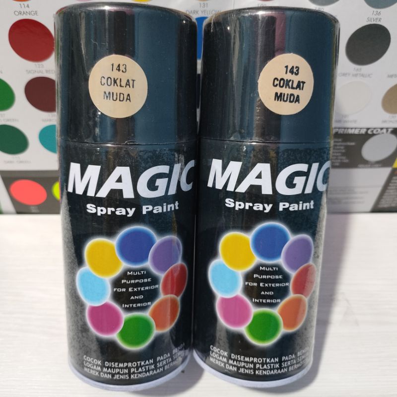 Magic Spray Paint Pilox Pilok Magic Coklat Muda 143 300cc Cat Semprot Serbaguna Magic Ukuran Besar 300 cc