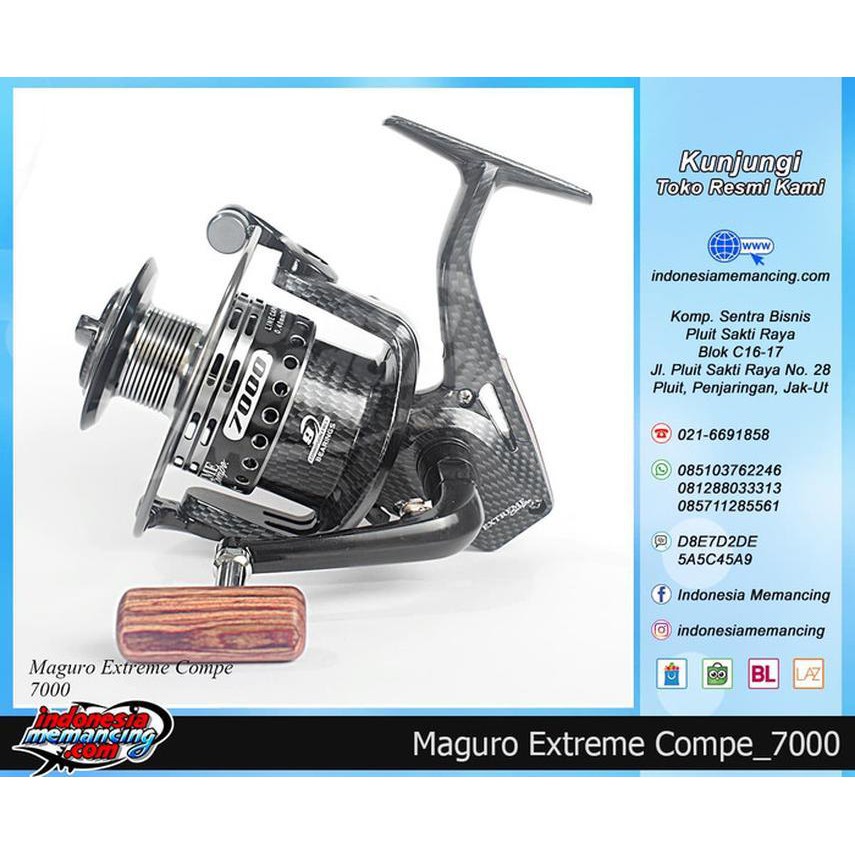 alat pancing mantul habis Reel Spinning Maguro Extreme Compe 7000