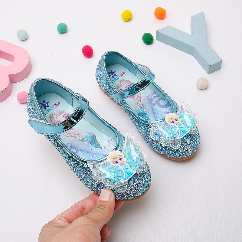 [PRINCESS KESLI] SIZE(25-32) Sepatu Pesta Anak Perempuan/Sepatu Elsa Frozen/sepatu anak perempuan 3-7tahun kado ulang tahun murah