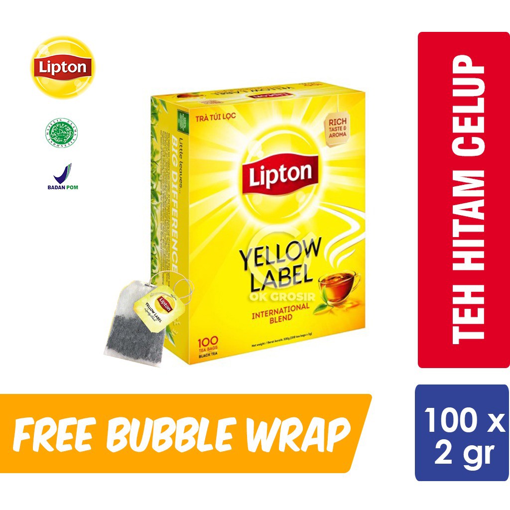 

Lipton Yellow Label Teh Hitam Celup 100x2 gr (1 BOX)