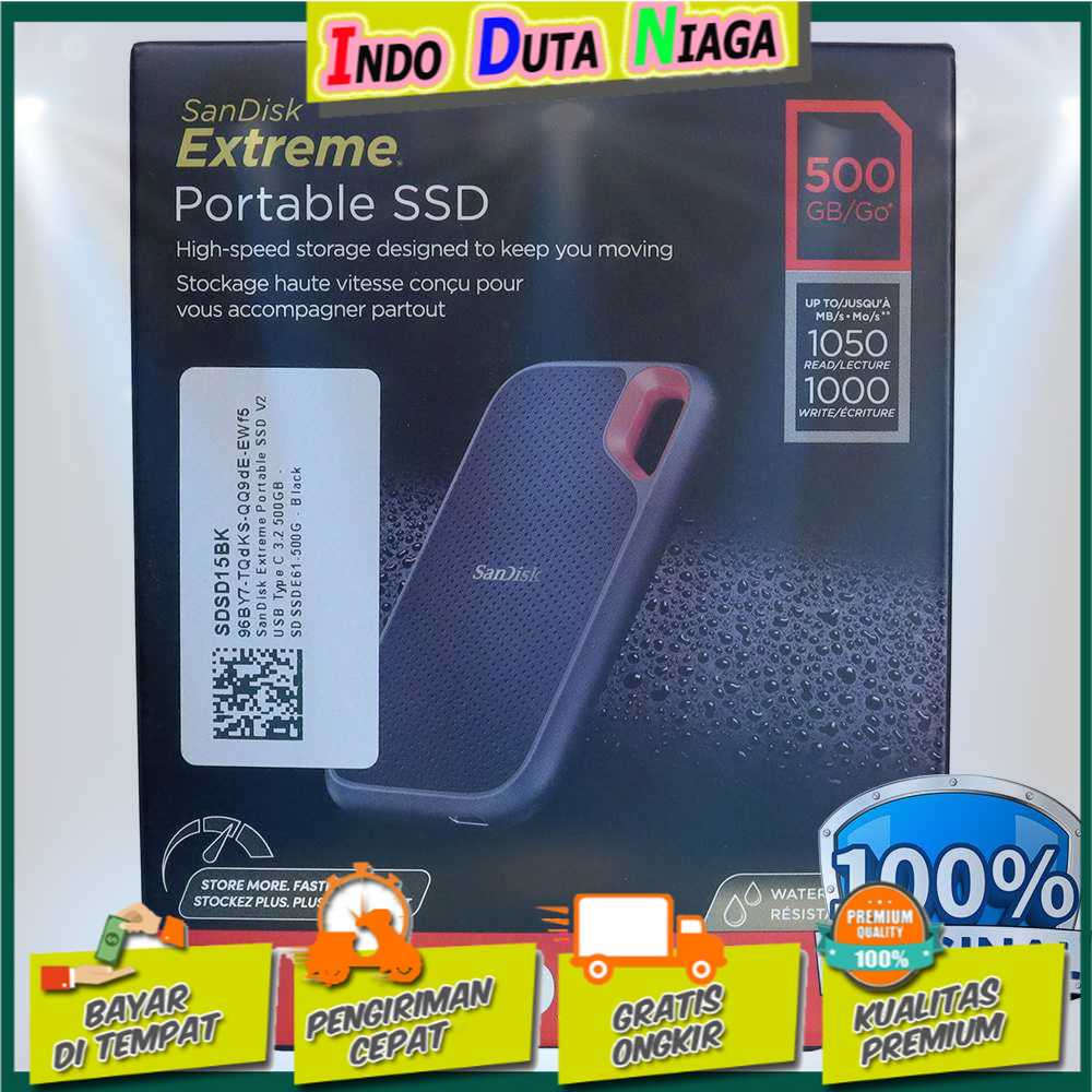 IDN TECH - SanDisk Extreme Portable SSD V2 USB Type C 3.2 - SDSSDE61