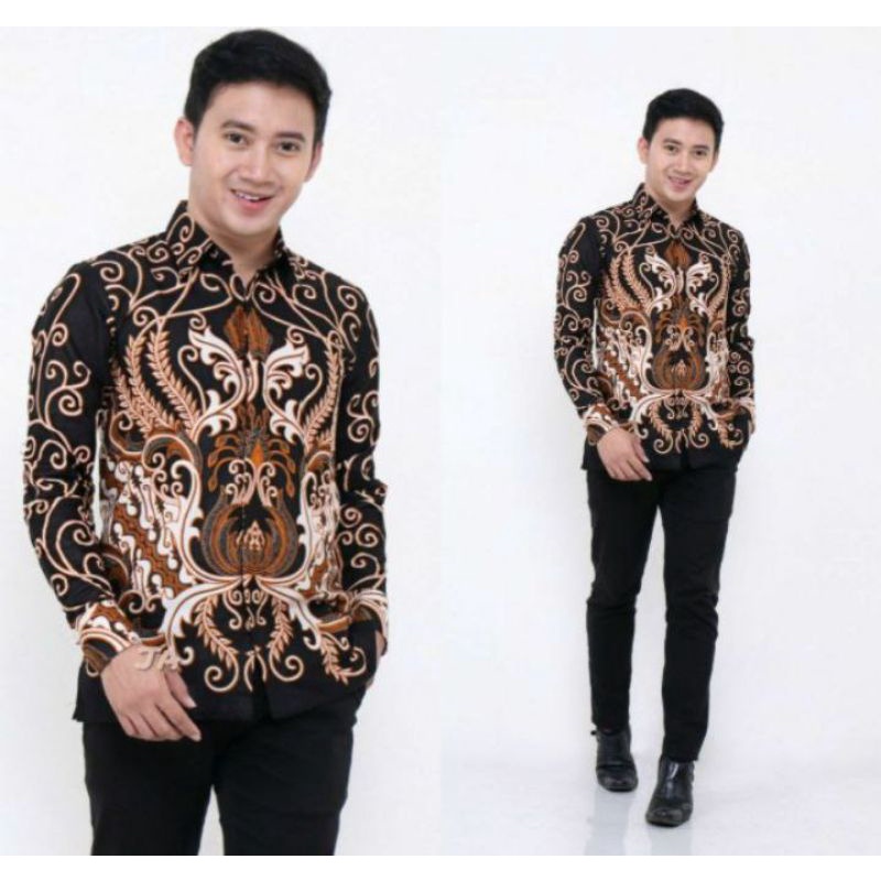 Naga sogan kemeja batik pria nonfuring bahan katun primisima batik motif naga batik solo halus