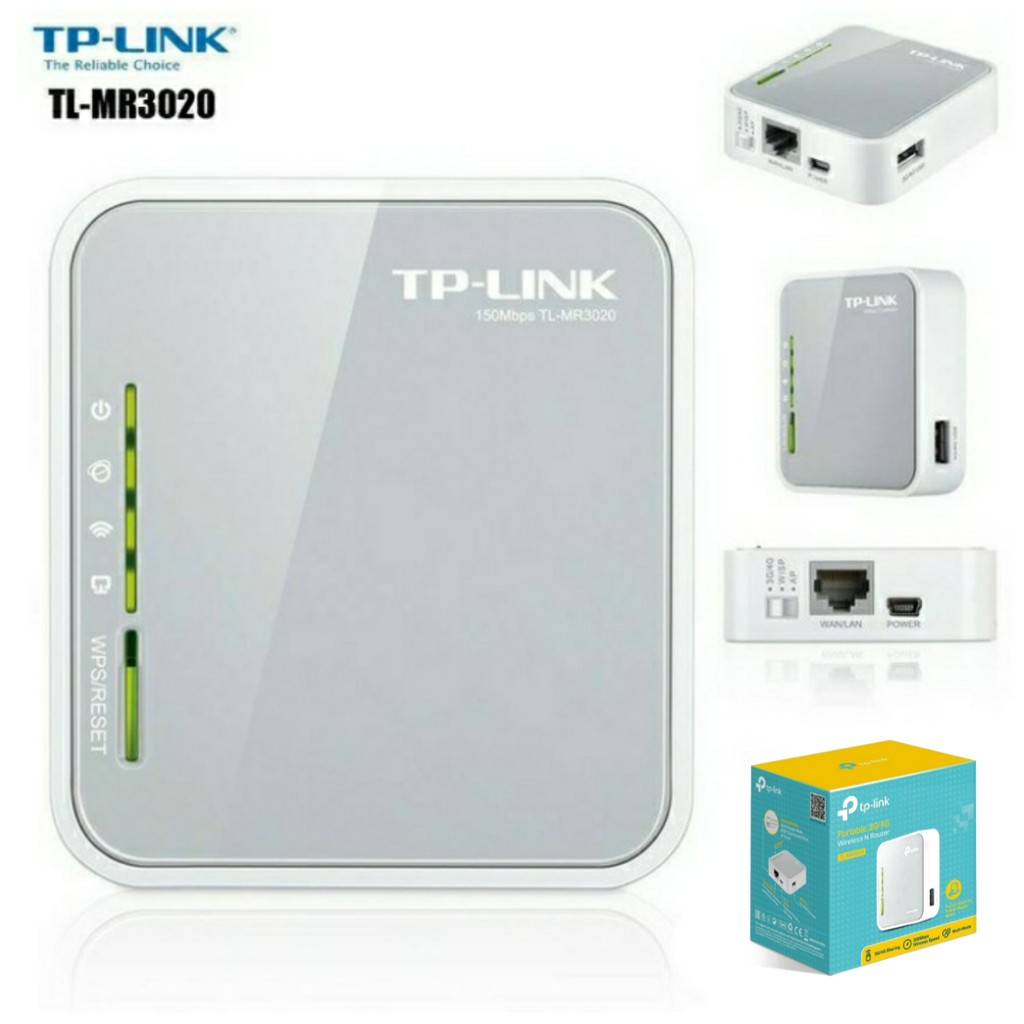 TP-Link TL-MR3020 150Mbps Router Modem Portable 3G/4G Wireless N Router Support USB Modem