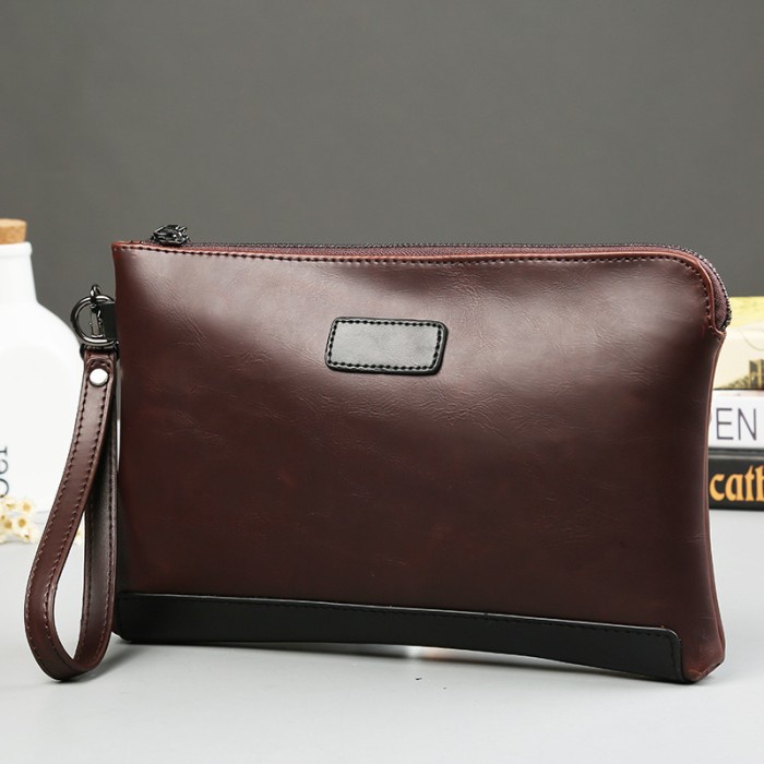 Clutch Pria Casual Laki Laki Hand Bag Clutchbag Tas Tangan Kulit F6X3 Import Waterproof Cowok Tas Ge