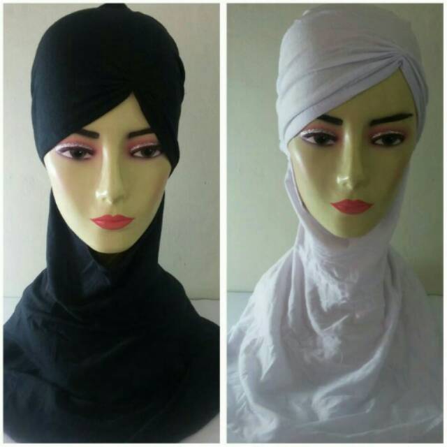 Inner Jilbab Ninja Kerut Resleting