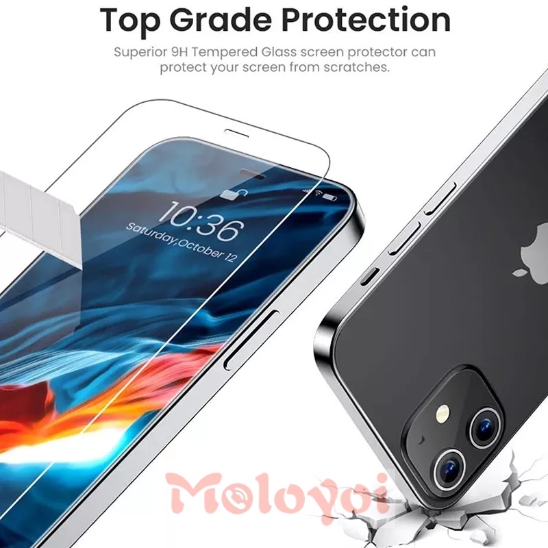 Tempered Glass Pelindung Lensa Kamera Depan + Belakang Untuk Iphone 7 6 8 Plus 12 11 Pro Max Xs Xr X Se 2020 12 Mini