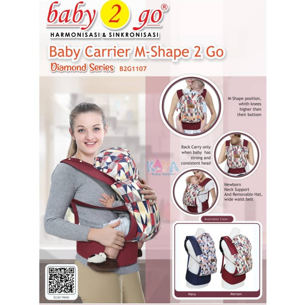 Baby Carrier M-Shape 2 GO Diamond Series - B2G1107