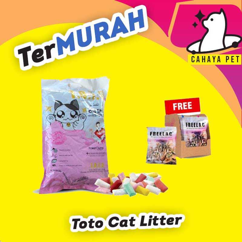 Jual Toto Cat Litter 5L Pasir Kucing Gumpal Wangi - Buble Gum Free ...