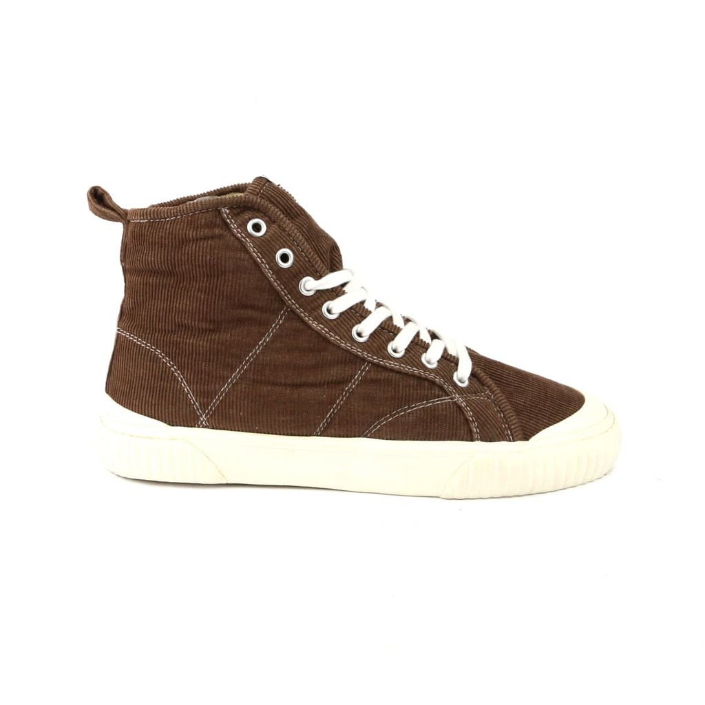 VULCAN - Nobbi high brown - Corduroy - Sepatu vulcanized