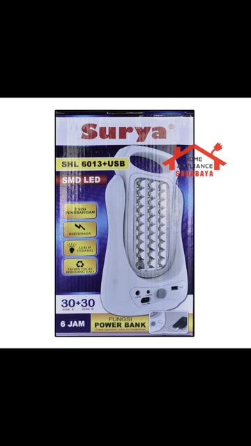 Lampu Emergency Surya USB Charger Darurat 60 SMD LED SHL 6013 SHL6013 SHL-6013