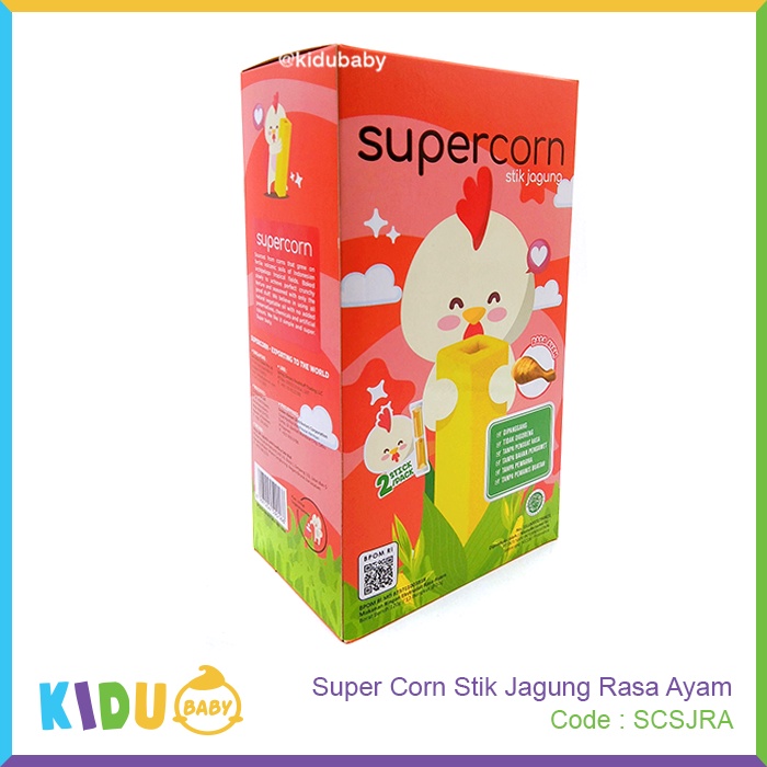 SuperCorn Stik Jagung Cemilan Snack Bayi / Super Corn Stik Jagung Kidu Baby