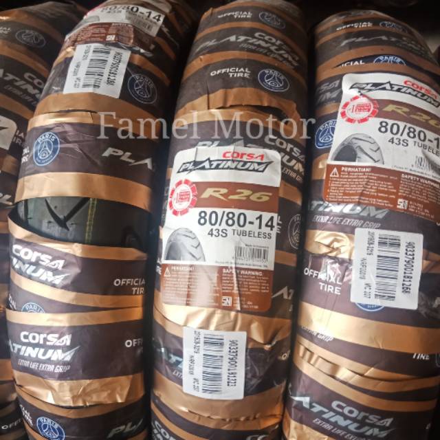 BAN LUAR CORSA R26 80/80-14