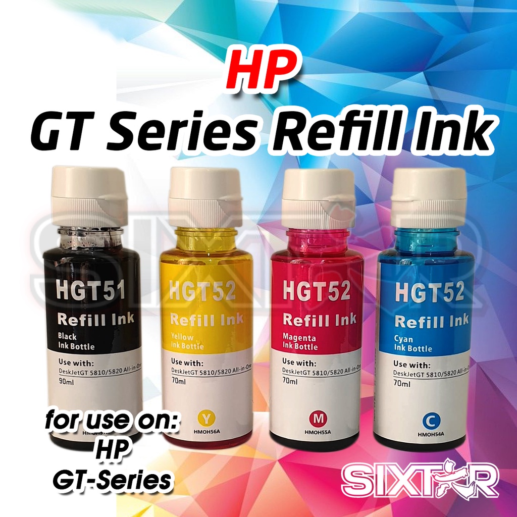 TINTA REFILL HP GT51 GT52 5810 5820 SET Pengganti Original Ink Bottle