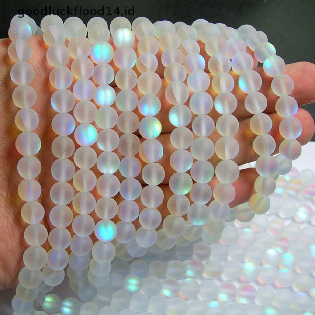 [OOID] Mystic Aura Quartz Gemstone Loose Beads Holographic Quartz Matte DIY Bracelets ID