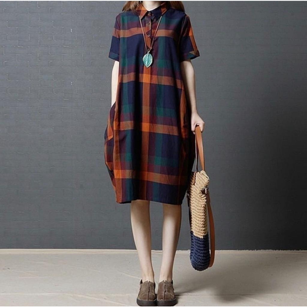 Kain Kotak Bahan Flanel Motif Tartan Gingham Bahan Kemeja Gamis Meteran