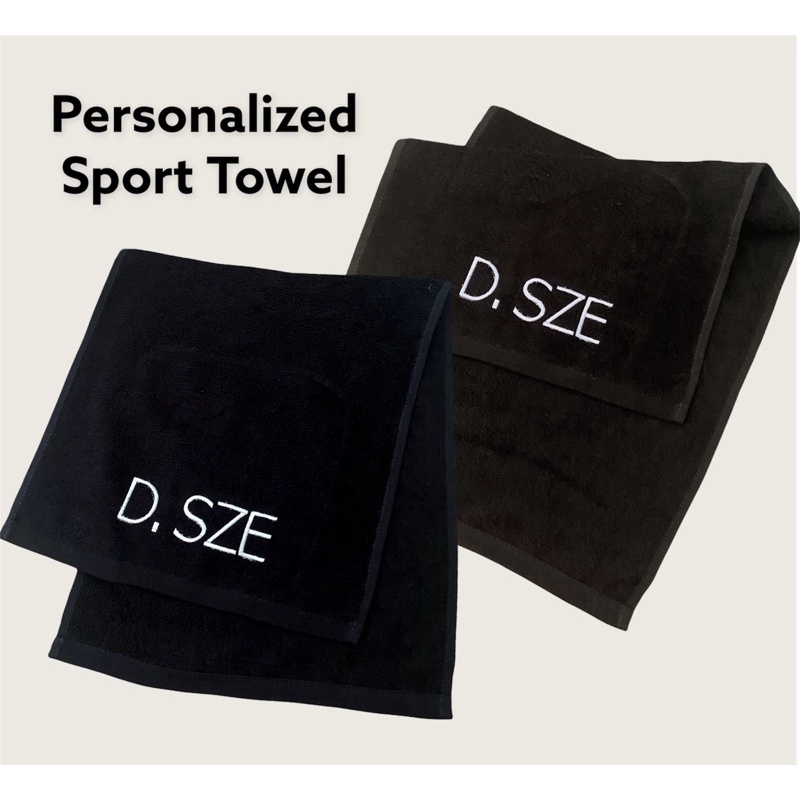 Fawn’G Handmade - Personalised Sport Towel | Handuk Sport Bordir Nama / Initial