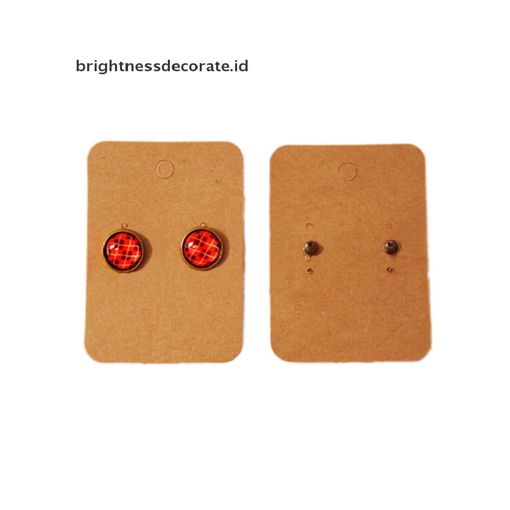 [birth] 100pcs Professional Type Earring Ear Studs Holder Display Hang Kraft Cards Paper [ID]