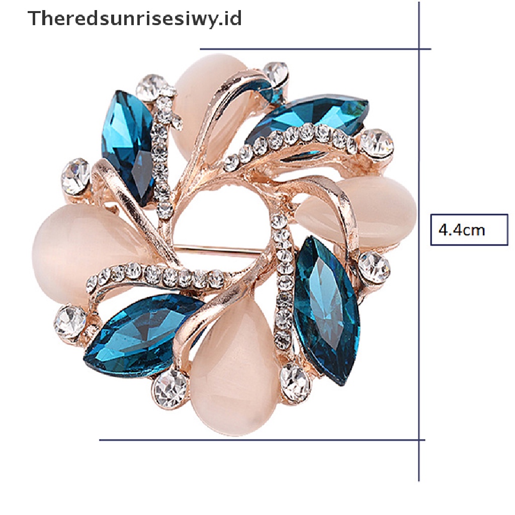 Theredsunrisesiwy.id 1pc Fashion Kristal Bauhinia Bunga Bros Pin Wanita Aksesoris Gaun