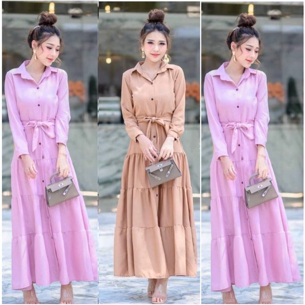 *[GLFK] Maxi Wanita Terbaru / Gamis Wanita / Maxi Aiko / Pakaian Gamis Maxi Wanita Panjang